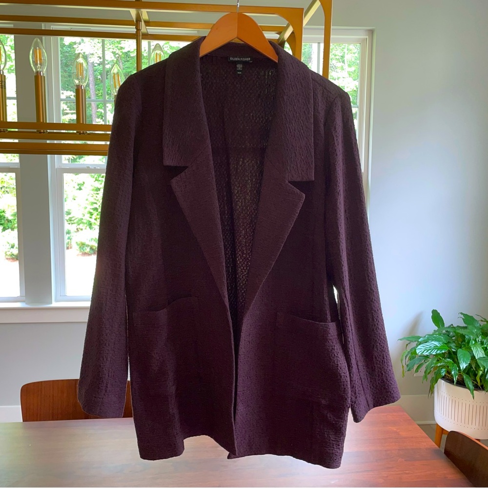 EILEEN FISHER Notch Collar Jacket sz Medium